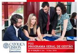 PROGRAMA GERAL DE GESTÃO
