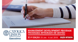 MANAGEMENT DEVELOPMENT PROGRAM: PROGRAMA INTEGRADO DE GESTÃO