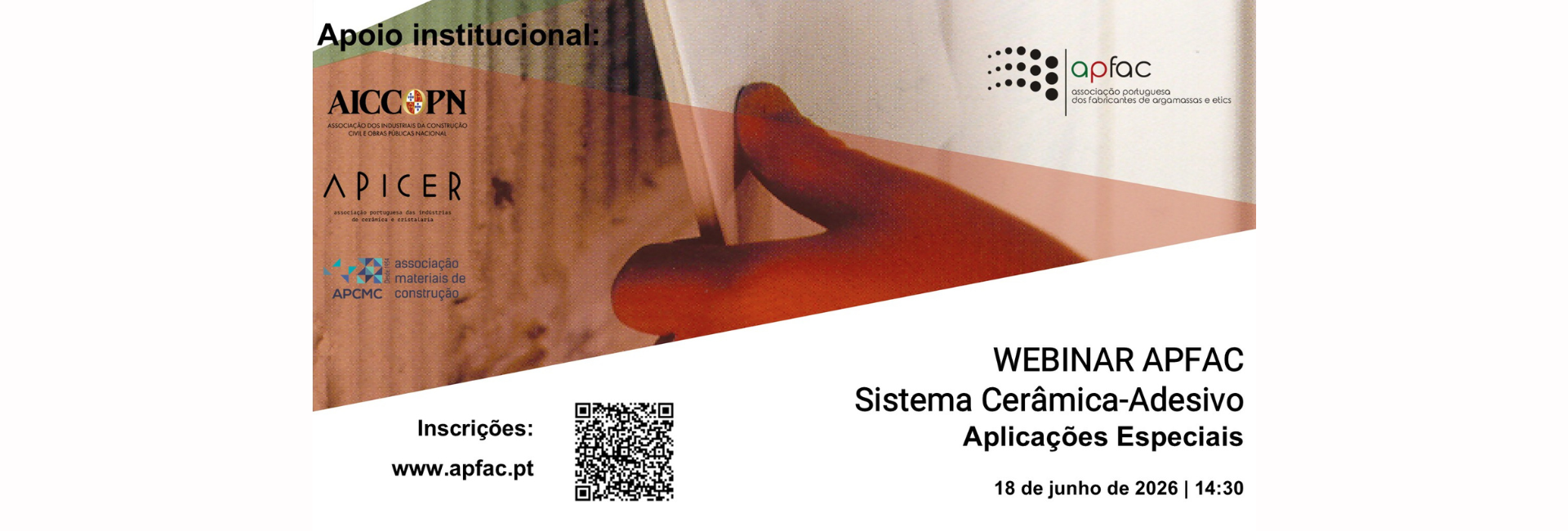 WEBINARS APFAC | SISTEMA CERÂMICA-ADESIVO | APLICAÇÕES ESPECIAIS